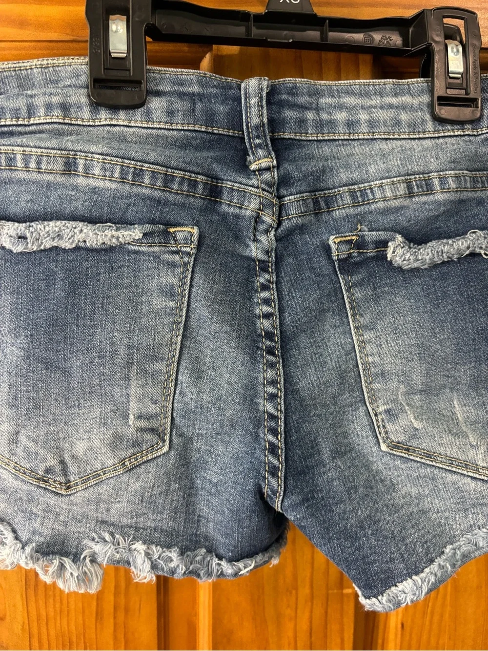 Distressed Denim Shorts